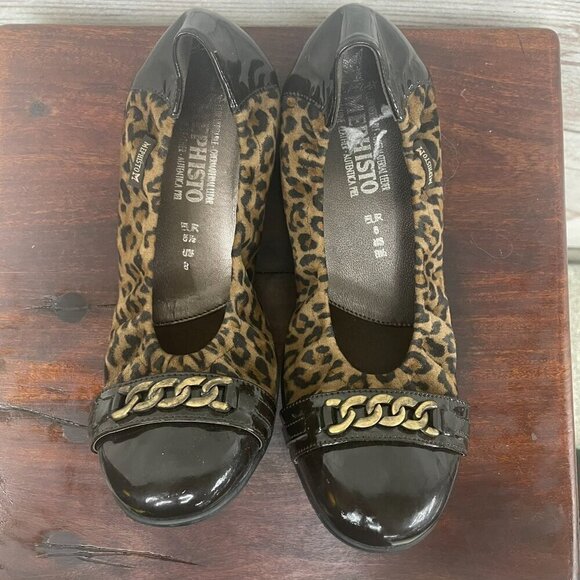 Mephisto ballet flat animal print air relax slip on womens 8+8 1/2 comfort shoe - Picture 7 of 14
